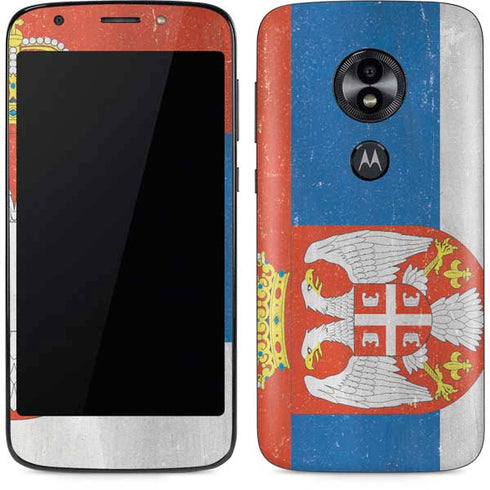 Serbia Flag Distressed Moto E5 Play Skin